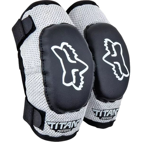 Kids Protectors MX-Enduro Fox Racing Youth Elbow Guards PeeWee Titan Shin Black/Silver M/L