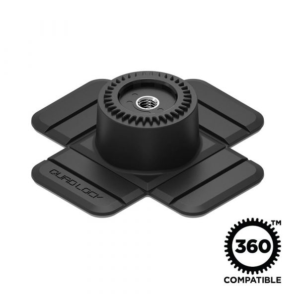 Suport Ghidon Telefon/GPS Quad Lock Baza Adeziva 360 Base Flexible 9.4 x 2.1 x 6.5