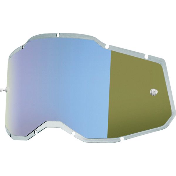 Goggle Accessories 100 la suta Goggles Replacement Lens Accuri 2/Racecraft 2/Strata 2 Injected Mirror Blue