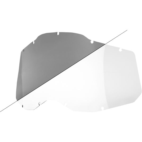 Goggle Accessories 100 la suta Goggles Replacement Lens Accuri 2/Racecraft 2/Strata 2 Clear/Gray