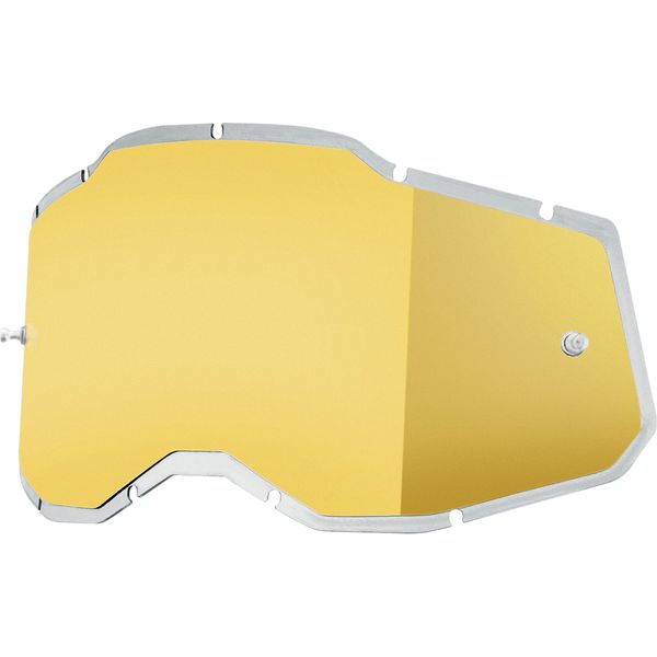 Goggle Accessories 100 la suta Goggles Replacement Lens Accuri 2/Racecraft 2/Strata 2 Injected Mirror Gold