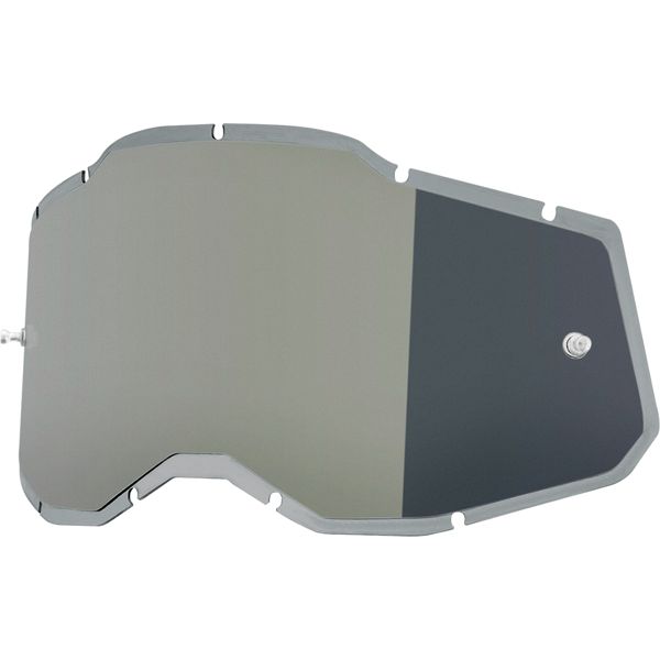 Goggle Accessories 100 la suta Goggles Replacement Lens Accuri 2/Racecraft 2/Strata 2 Injected Mirror Silver
