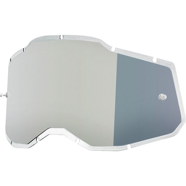 Goggle Accessories 100 la suta Goggles Replacement Lens Accuri 2/Racecraft 2/Strata 2 Injected Silver