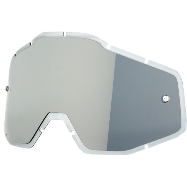 Accesorii Ochelari 100 la suta Lentila Schimb Racecraft/Accuri/Strata Oglinda Argintie FLASH/Fumurie ANTI-FOG INJECTED 