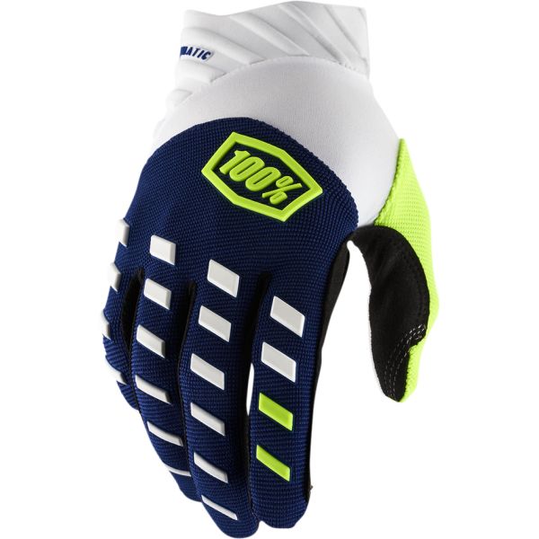 Gloves MX-Enduro 100 la suta Moto Gloves MX/Enduro Airmatic White-Navy 10000-00018
