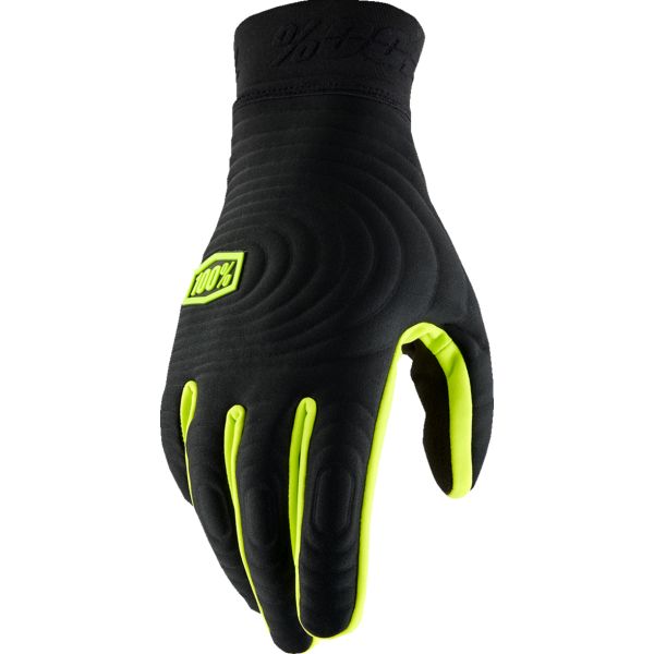 Manusi MX-Enduro 100 la suta Manusi Moto MX/Enduro Brisker Xtreme Fluorescent Yellow-Black 10030-00005