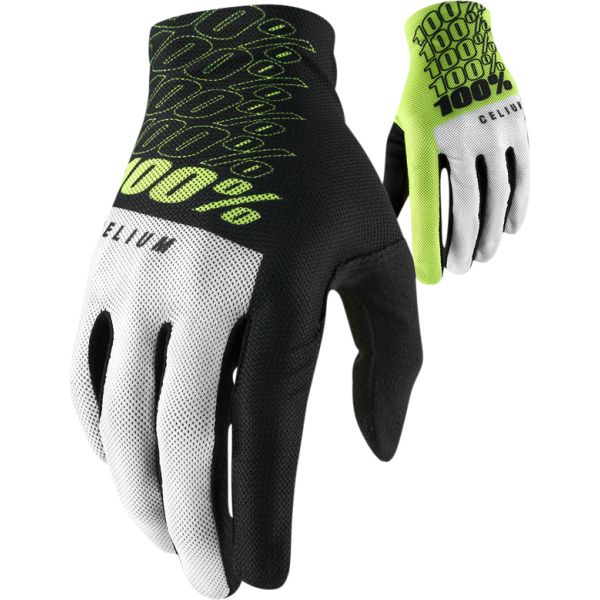 Manusi MX-Enduro 100 la suta Manusi Moto MX/Enduro Celium Black-White-Yellow-Fluorescent Yellow 10007-0001