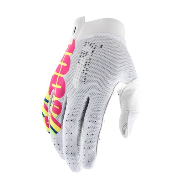Gloves MX-Enduro 100 la suta Moto Gloves MX/Enduro Itrack White/Pink 10008-00040