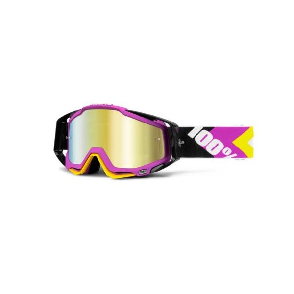 Goggles MX-Enduro 100 la suta RACECRAFT HYPERION OFFROAD GOGGLE W/ MIRROR GOLD LENS