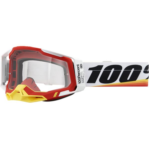 Ochelari MX-Enduro 100 la suta Ochelari Moto Enduro Racecraft 2 Arsham Red Clear Lens