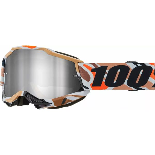 Goggles MX-Enduro 100 la suta MX/Enduro Goggle Accuri 2 Flea/Sand Silver Mirror Lens