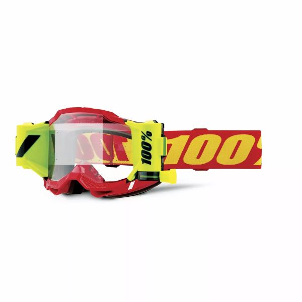 Ochelari MX-Enduro 100 la suta Ochelari Moto MX/Enduro Accuri 2 Forecast Red/Yellow Fluo Clear Lens