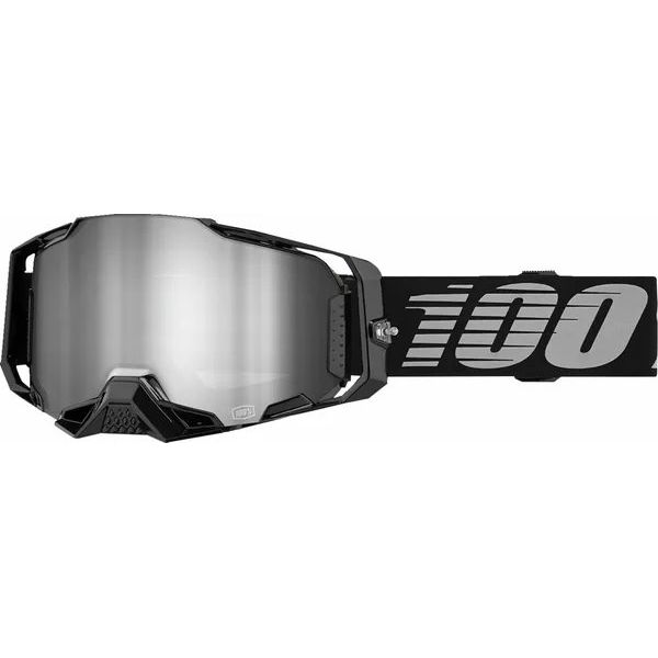 Goggles MX-Enduro 100 la suta MX/Enduro Goggles Armega Black/Mirror Silver 2025