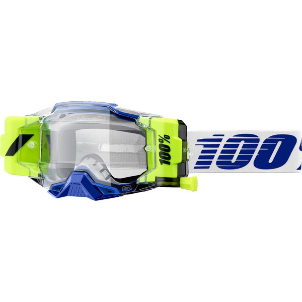 Goggles MX-Enduro 100 la suta Moto MX/Enduro Goggles Armega Blue Clear Lens 50006-00006