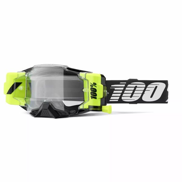 Goggles MX-Enduro 100 la suta MX/Enduro Goggle Armega Forecast Black/White/Yellow Fluo Clear Lens