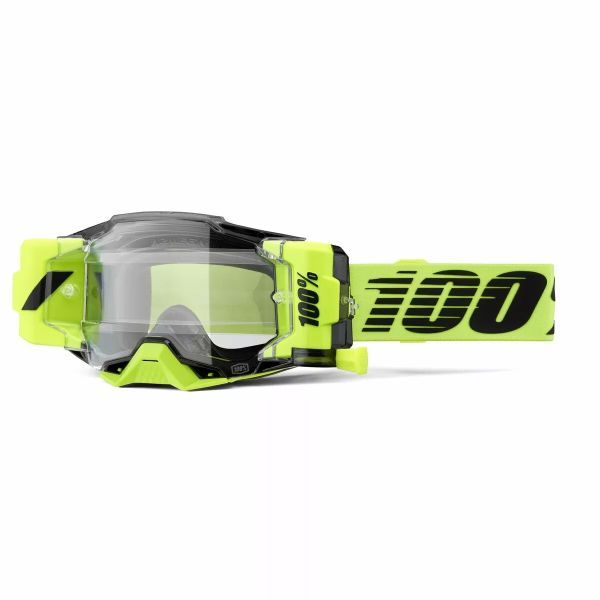 Goggles MX-Enduro 100 la suta MX/Enduro Goggle Armega Forecast Yellow Fluo/Black Clear Lens