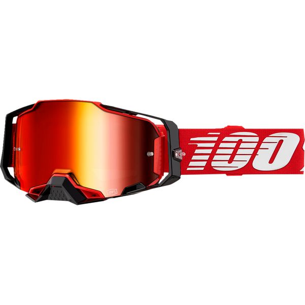 Goggles MX-Enduro 100 la suta Moto MX/Enduro Goggles Armega Red Mirror-Red Lens 50005-00033