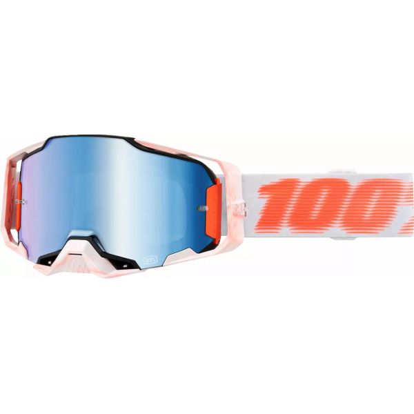 Ochelari MX-Enduro 100 la suta Ochelari Moto MX/Enduro Armega Tubular Blue Mirror Lens