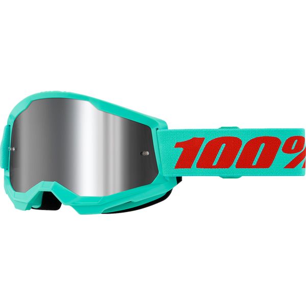 Goggles MX-Enduro 100 la suta Moto MX/Enduro Goggles Strata 2 Maupiti Silver-Mirror Lens 50028-00020