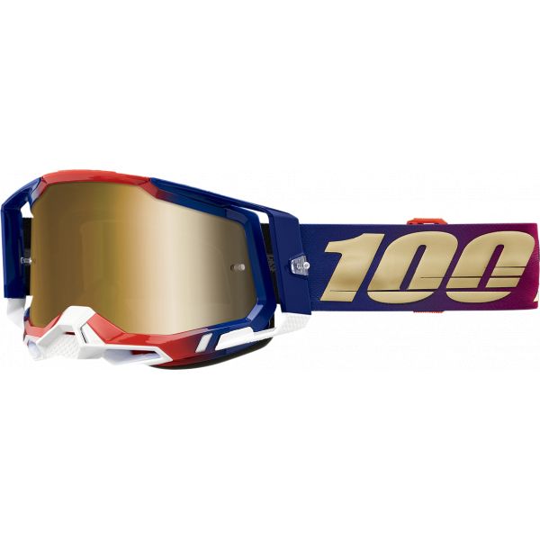 Goggles MX-Enduro 100 la suta Goggle MX Racecraft 2 United Mirror Gold Lens - 50010-00009