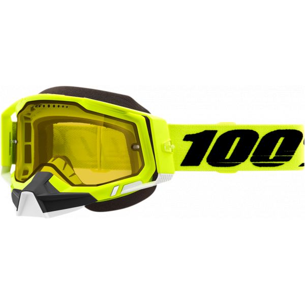 Ochelari Snowmobil 100 la suta Ochelari Snowmobil Racecraft 2 Fluo Yellow