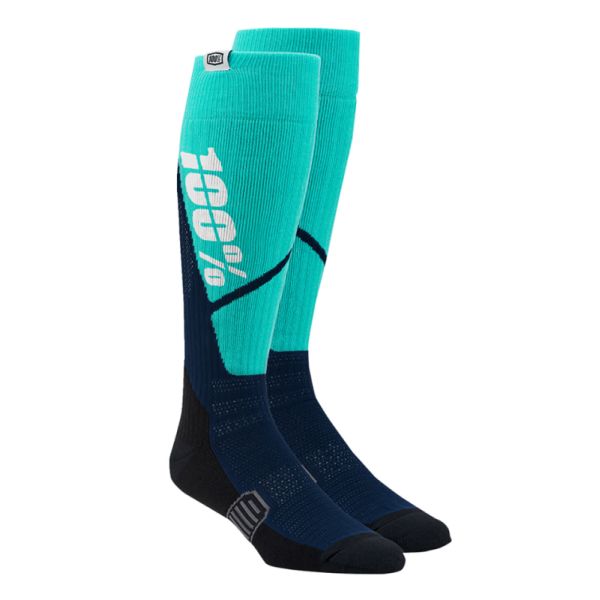 Socks MX-Enduro 100 la suta Moto Sock MX/Enduro Torque Comfort Navy-Cyan-Black  24