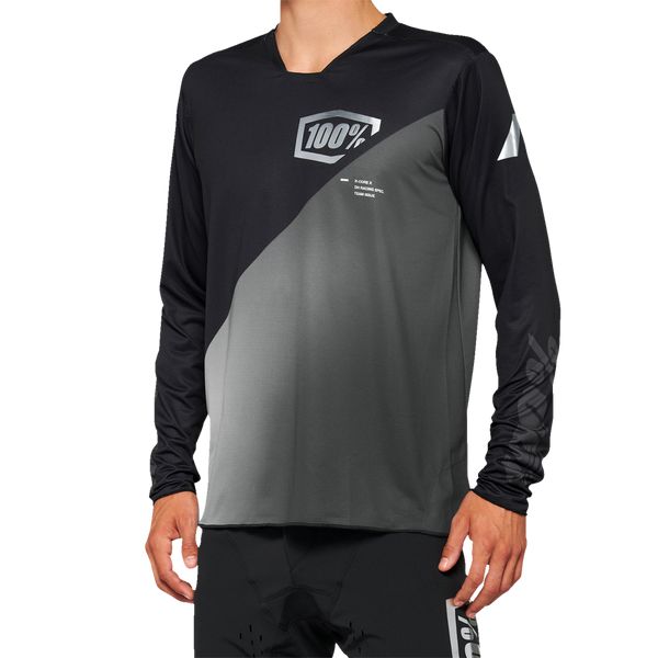 Pantaloni Bike 100 la suta Tricou Bike LS RCORE-X BK/GY 24