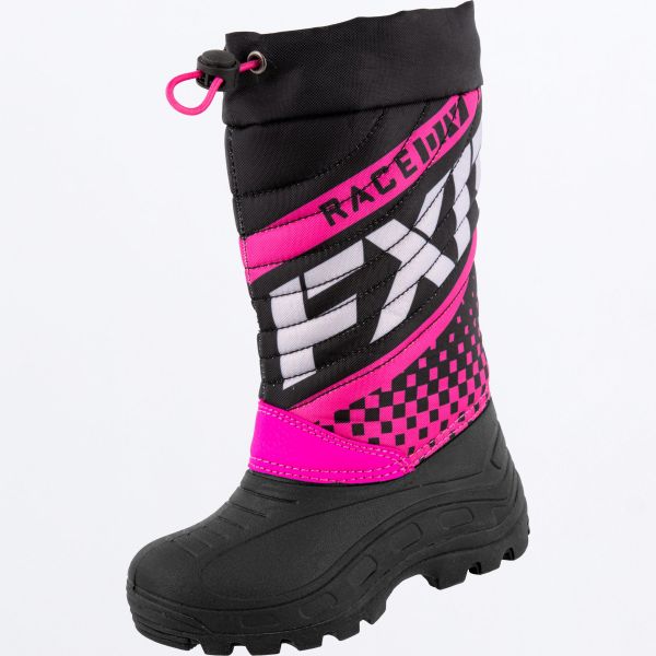Kids Snow Boots FXR Youth Snowmobil Boots Boost Black/Fuchsia