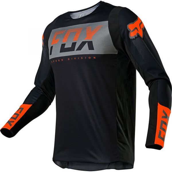 Tricouri MX-Enduro Fox Racing Tricou Moto MX 360 Afterburn Black/Orange