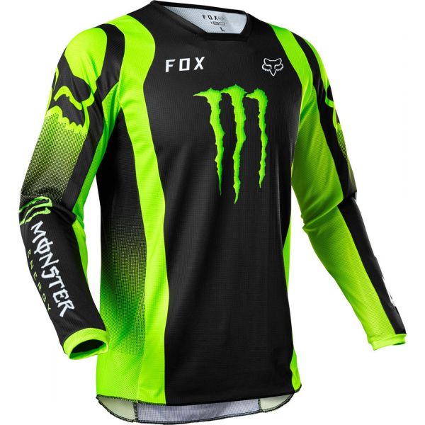 Jerseys MX-Enduro Fox Racing Tricou Moto MX 180 Monster Black/Green