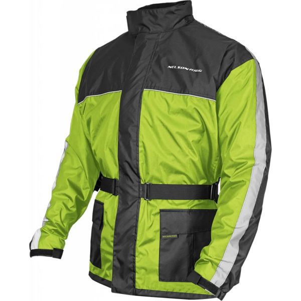 Rain Suits Nelson Rigg Solo Storm Jacket SSJ-HVY Black-Hi-Vis