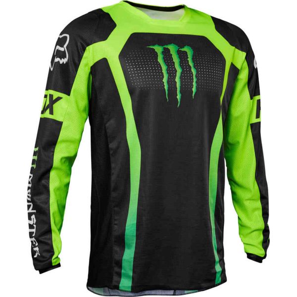 Tricouri MX-Enduro Fox Racing Tricou Moto Enduro 180 Monster Black/Green 23
