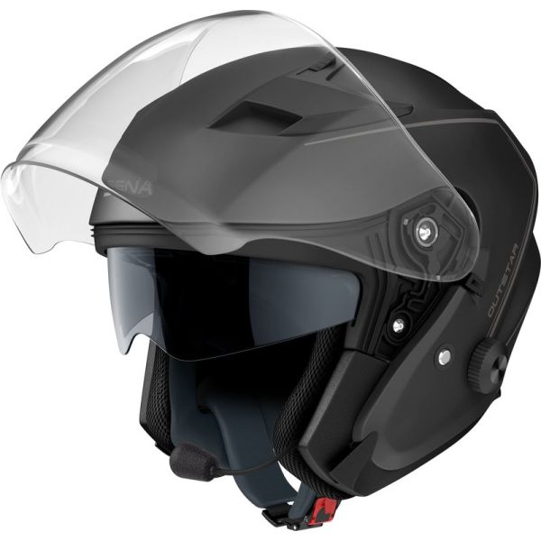 Casti Moto Jet (Open Face) Sena Casca Moto Open-Face Outstar S Sistem Intercom Bluetooth Inclus Black Matt
