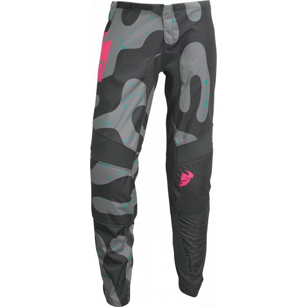 Pantaloni MX-Enduro Thor Pantaloni Moto Enduro Dama Sector Disguise Gray/Flo Pink 23