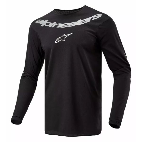 Tricouri MX-Enduro Alpinestars Tricou Moto Enduro/MX Fluid Graphite Black/Silver 24