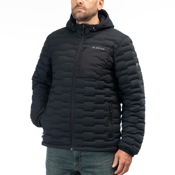 Casual jackets Klim Boulder Stretch Down Hooded Jacket Black 24