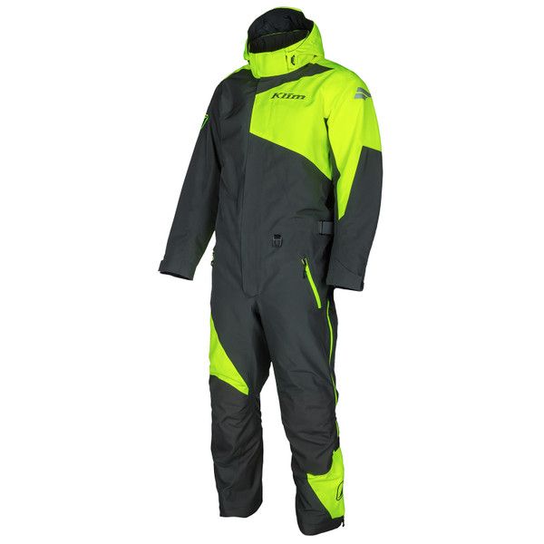 Monosuits Snowmobiles Klim Insulated Snowmobil Monosuit Railslide One-Piece Short Asphalt-Hi-Vis