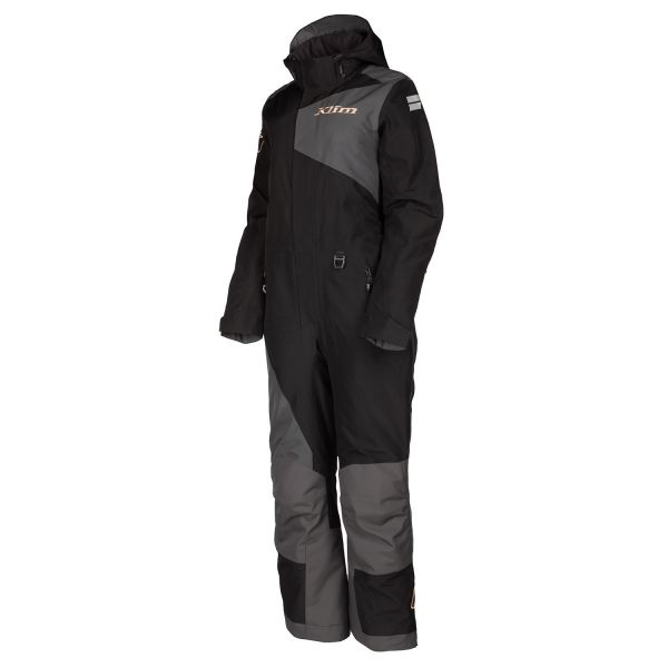 Women's Monosuits Klim Insulated Snowmobil Monosuit Women Vailslide One-Piece Short Black-Asphalt 2022