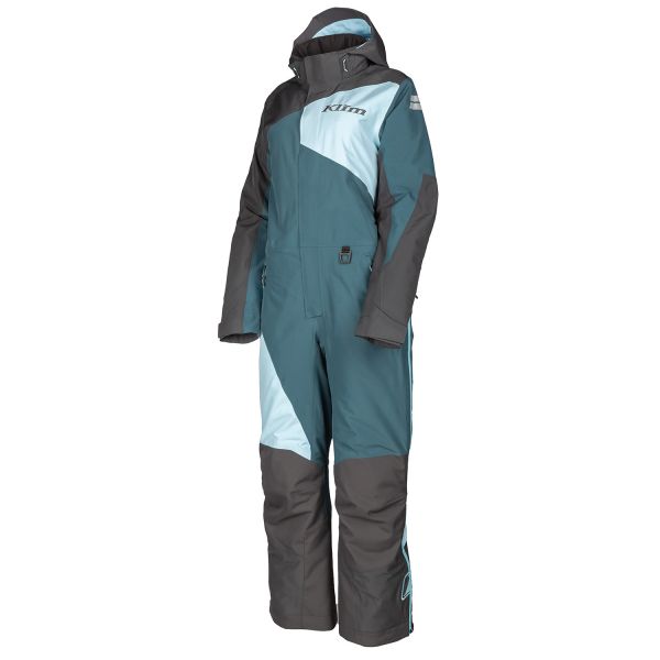 Women's Monosuits Klim Insulated Snowmobil Monosuit Women Vailslide One-Piece Short Petrol-Crystal Blue 2022