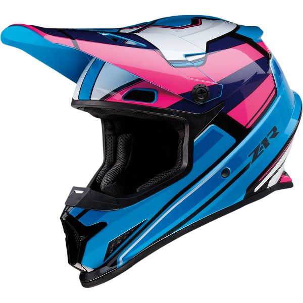 Helmets MX-Enduro Z1R Moto MX Helmet Rise Mc Pink/Blue