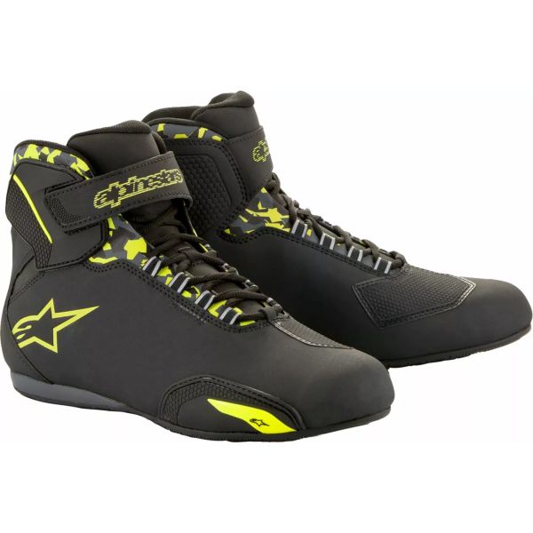 Cizme Moto Scurte/Urban Alpinestars Ghete Moto Sektor Waterproof Black/Grey/Yellow