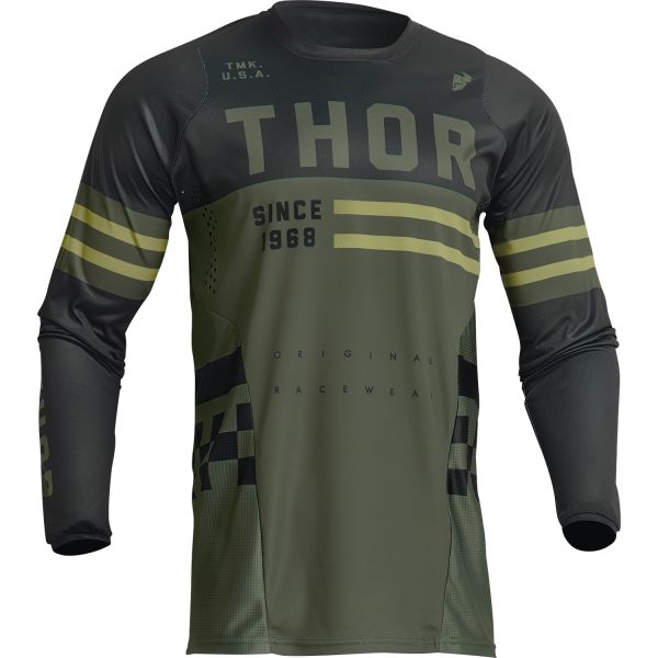 Tricouri MX-Enduro Copii Thor Tricou Moto Enduro Copii Pulse Combat Army Green 23