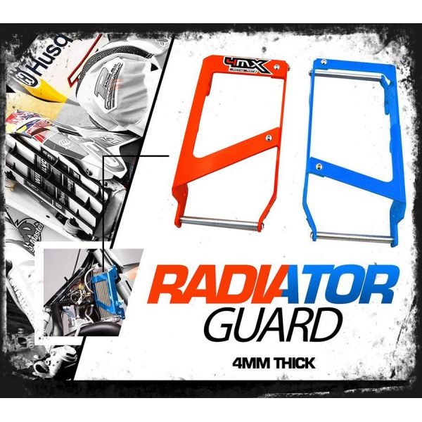  4MX Protections Radiator Aluminium 4MX 2012-2015 Husaberg Husqvarna-Blue