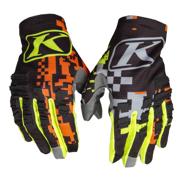 Gloves MX-Enduro Klim XC Lite Glove Digital Chaos Orange