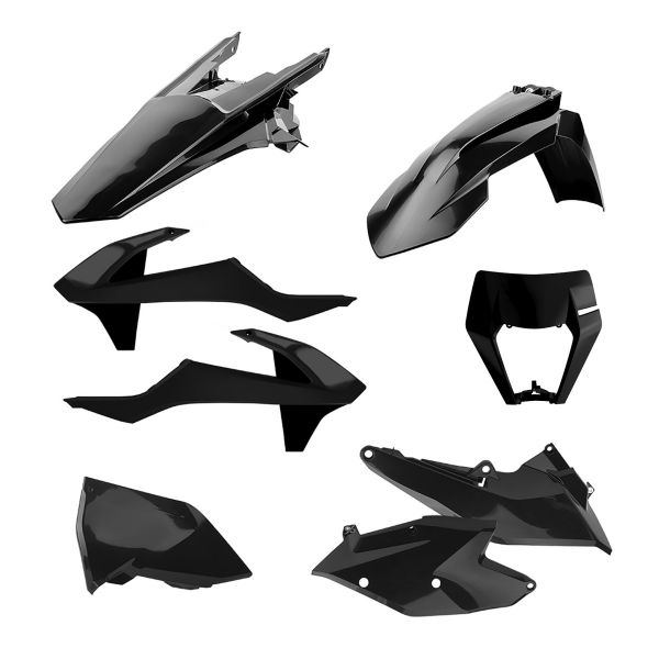 Plastice MX-Enduro Polisport Kit Complet Plastice KTM EXC/EXCF 17-19 Black
