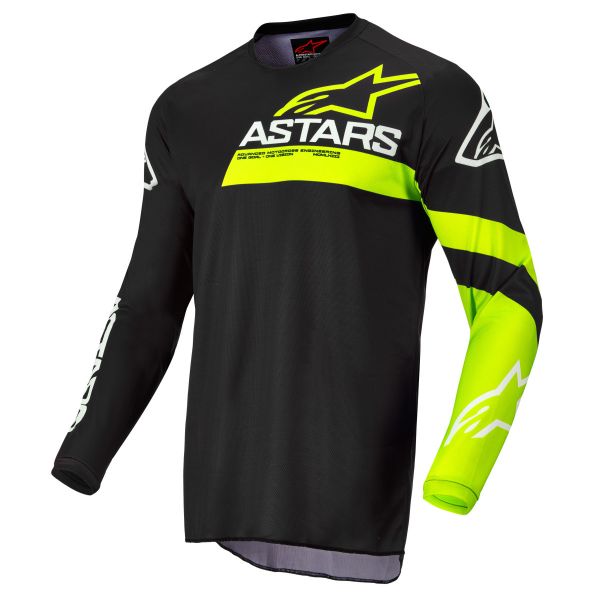 Jerseys MX-Enduro Alpinestars Jersey Fluid Chaser Black/Yellow