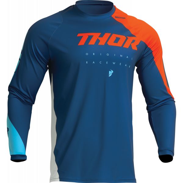 Tricouri MX-Enduro Copii Thor Tricou Moto Enduro Copii Sector Edge Navy/Orange 23