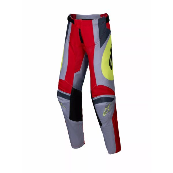 Pantaloni MX-Enduro Copii Alpinestars Pantaloni Moto MX/Enduro Copii Racer Youth Melt Red/Grey/Yellow 24