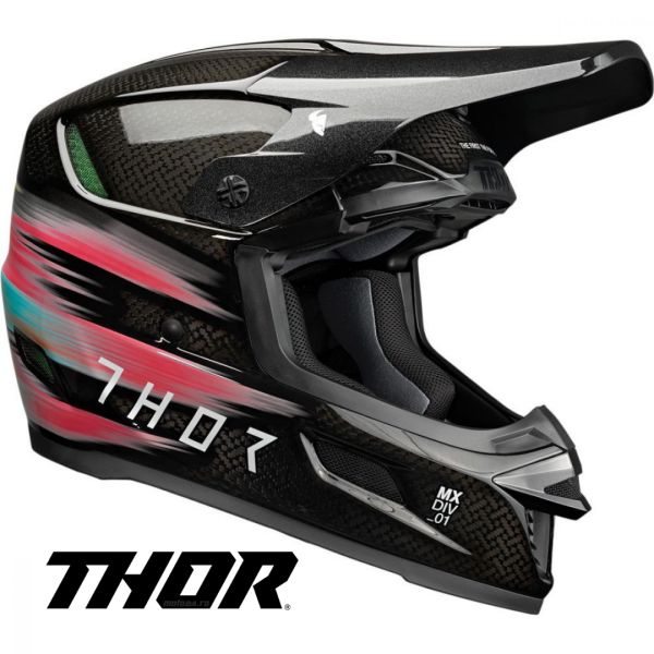 Helmets MX-Enduro Thor Moto MX Helmet Reflex Carbon Theory Carbon/Multi