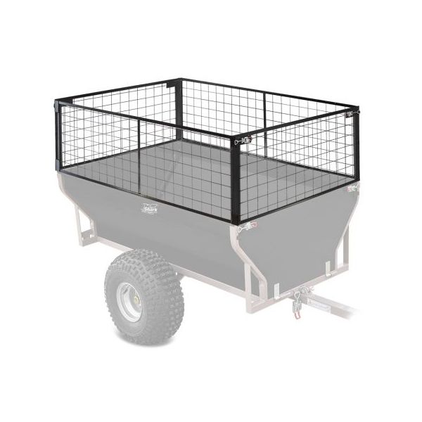 ATV Trailors Shark Carbo Box Fence 500mm WOOD 550 150x96x50cm Black 800-500-BL